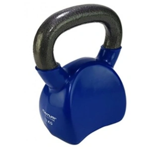 TUNTURI Kettlebell vinyle 4kg bleu pas cher