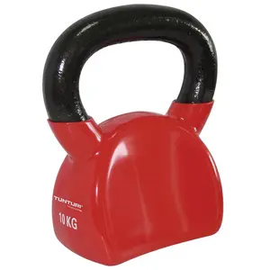 TUNTURI Kettlebell vinyle 4kg rouge pas cher