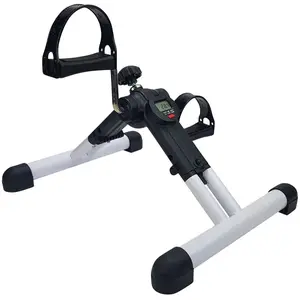 Vélo d'appartement pliable TUNTURI - Fitness - Compteur - Blanc et noir pas cher