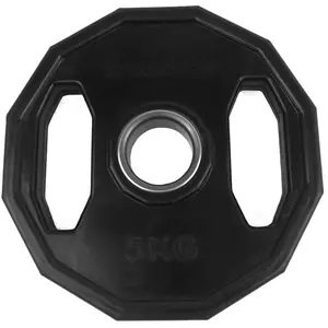 Tunturi Disque haltère en caoutchouc olympique 5 kg noir