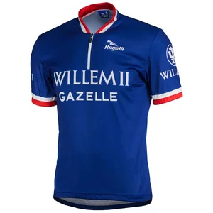 Maillot manches courtes velo rogelli willem 2   homme   bleu pas cher