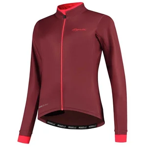 Maillot manches longues velo rogelli essential   femme   bordeaux corail pas cher