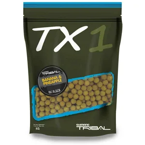 Comparateur de prix : Bouillettes Shimano Bait TX1 Banana & Pineapple 5kg - noir/bleu - 20 mm