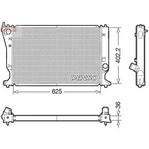 DENSO Radiateur moteur pour TOYOTA: Avensis, Corolla Verso (Ref: DRM50132) pas cher