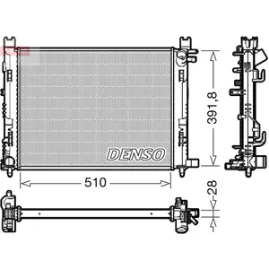 Radiateur, refroidissement moteur DENSO DRM23109 pas cher