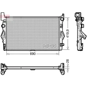 Radiateur, refroidissement moteur DENSO DRM17113 pas cher