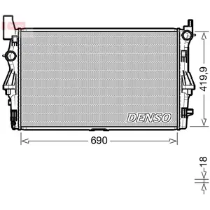 Radiateur, refroidissement du moteur DRM17114 Denso DRM17114 pas cher