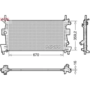 Radiateur, refroidissement moteur DENSO DRM10114 pas cher