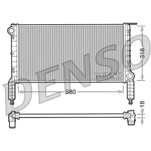 Radiateur, refroidissement moteur DENSO DRM09064 pas cher