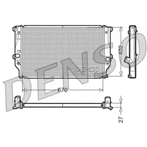 Radiateur, refroidissement du moteur DRM50025 Denso DRM50025 pas cher