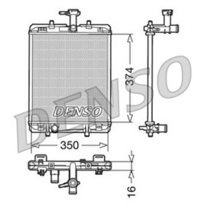 Radiateur, refroidissement moteur DENSO DRM21602 pas cher