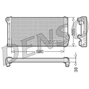 Radiateur, refroidissement du moteur DRM13020 Denso DRM13020 pas cher