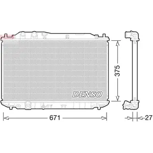 Radiateur, refroidissement moteur DENSO DRM40029 pas cher