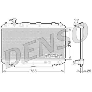 Radiateur, refroidissement du moteur DRM50064 Denso DRM50064 pas cher