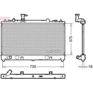 Radiateur, refroidissement du moteur DRM44037 Denso DRM44037 pas cher