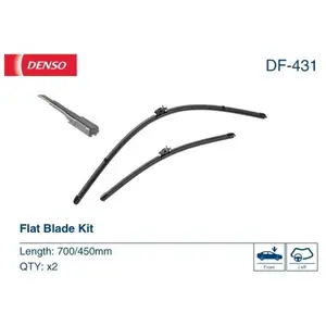 Balai d'essuie-glace DENSO Flat Blades DF-431, 700/450mm, Avant, 2 Pièce pas cher