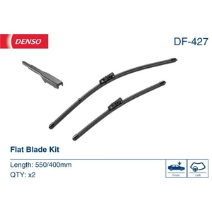 Balai d'essuie-glace DENSO Flat Blades DF-427, 550/400mm, Avant, 2 Pièce