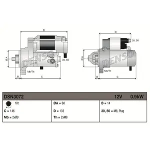 Démarreur / Démarreur Dsn3072 Denso Citroën; Ds; Mini; Peugeot Denso D... pas cher
