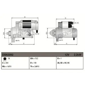 Démarreur / Démarreur Dsn3092 Denso Volvo Denso Dsn3092 pas cher