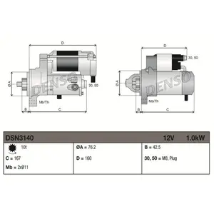 Démarreur / Démarreur Dsn3140 Denso Denso Dsn3140 pas cher
