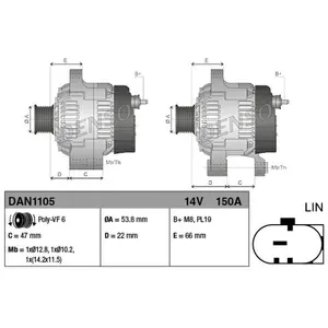 Comparateur de prix : dan1105 Denso Alternateur multimarque OE qualité