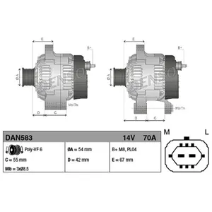Comparateur de prix : NPS DENSO Alternateur pour OPEL: Corsa, Meriva (Ref: DAN583)