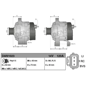 Comparateur de prix : NPS DENSO Alternateur pour FORD: Focus, C-Max (Ref: DAN1023)