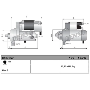 Démarreur DENSO DSN957 pas cher