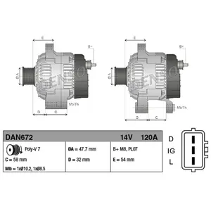 Comparateur de prix : NPS DENSO Alternateur pour JAGUAR: XK, XJ (Ref: DAN672)