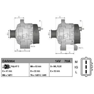 Comparateur de prix : Denso NIPPON PIECES SERVICES Alternateur pour TOYOTA: Yaris (Ref: DAN964)