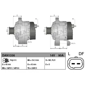 Comparateur de prix : Alternateur, 14 V DENSO, par ex. pour Fiat, Peugeot, Citroën, Lancia