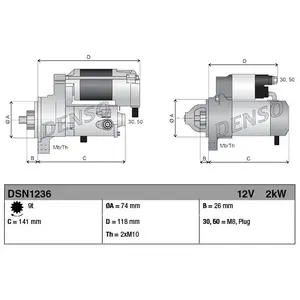 Démarreur DSN1236 Denso DSN1236 pas cher