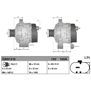 Comparateur de prix : Denso NIPPON PIECES SERVICES Alternateur pour SUZUKI: SX4 (Ref: DAN1316)