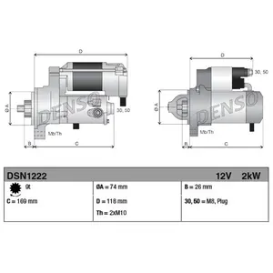 Comparateur de prix : DENSO Démarreur pour LEXUS: GS, LS, IS (Ref: DSN1222)