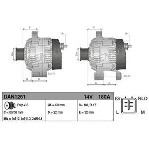 Comparateur de prix : DENSO Alternateur pour LEXUS: LS (Ref: DAN1281)