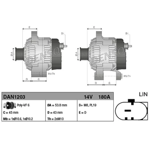 Comparateur de prix : Denso NIPPON PIECES SERVICES Alternateur pour JAGUAR: XF (Ref: DAN1203)
