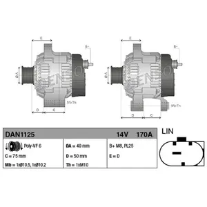 Comparateur de prix : Alternateur DAN1125 Denso DAN1125