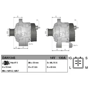 Comparateur de prix : DENSO Alternateur pour TOYOTA: RAV4, Picnic, Previa, Avensis Verso (Ref: DAN1345)