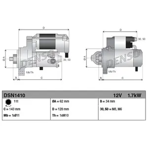 Démarreur DSN1410 Denso DSN1410 pas cher
