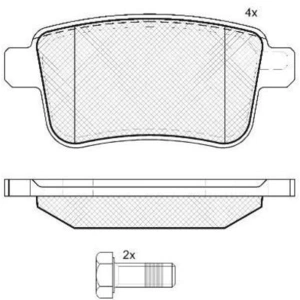Kit de plaquettes de frein, frein à disque 37665 ABS 37665 pas cher