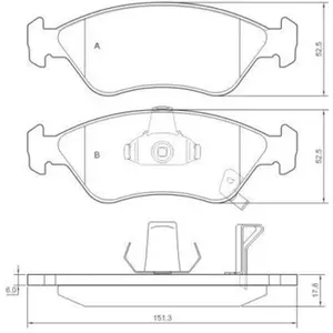 A.B.S. ALL BRAKE SYSTEMS BV. Plaquettes de frein X4 (Ref: 37018) pas cher