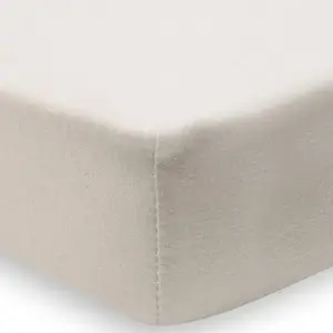 Jollein Lot de 2 draps housses en jersey Hazel-Oatmeal (60 x 120 cm) pas cher