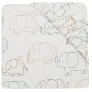 Jollein Drap housse en jersey Elephant Tales (60 x 120 cm) pas cher