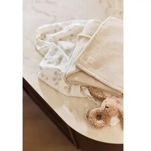 Comparateur de prix : Couverture en polaire Basic Knit Oatmeal (75 x 100 cm)