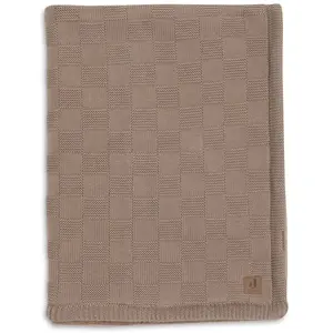 Jollein Couverture en polaire Box Knit Milky Coffee (75 x 100 cm) pas cher