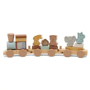 Jollein Train de construction en bois Jollies pas cher