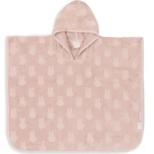 Comparateur de prix : Poncho de bain coton éponge Jollein - Miffy Jacquard Rose Sauvage - 65x62 cm - Bébé