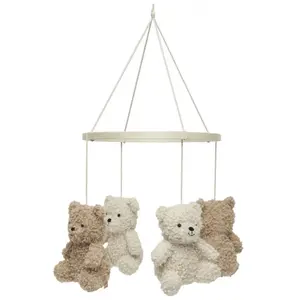 Comparateur de prix : Mobile Bébé - Jollein - Teddy Bear - Marron - 30 x 33 cm - 2 oursons
