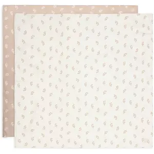 Comparateur de prix : Jollein Lot de 2 maxi langes en gaze de coton Twig Wild Rose (115 x 115 cm)