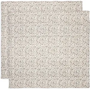 Comparateur de prix : Jollein Lot de 2 maxi langes en gaze de coton Retro Flowers (115 x 115 cm)